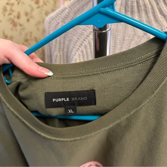 NWT Purple Brand Double Trouble olive tshirt sz XL - Picture 6 of 7